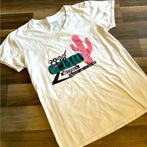 Gildan White and Pink Small Graphic T-Shirt